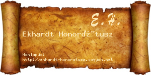 Ekhardt Honorátusz névjegykártya